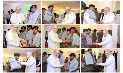मंत्री अमित शाह ने कर्रेगुट्टालु पहाड़ी पर ‘ऑपरेशन ब्लैक फॉरेस्ट’ को सफलतापूर्वक अंजाम देने वाले सीआरपीएफ, छत्तीसगढ़ पुलिस, डीआरजीऔर कोबरा के जवानों से भेंट की और उन्हें सम्मानित किया