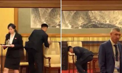 पुतिन से मिलने के बाद किम जोंग का जूठा गिलास ले गए बॉडीगार्ड्स, वीडियो वायरल