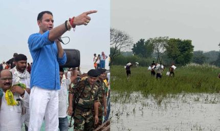 तेज प्रताप यादव पहुंचे राघोपुर, बाढ़ पीड़ितों को बांटी राहत सामग्री