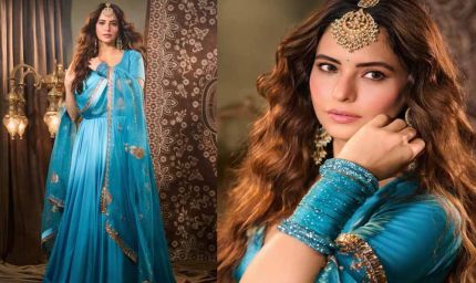 आसमानी लहंगे में सजी आमना शरीफ, हर अदा में झलका ‘फितूर’