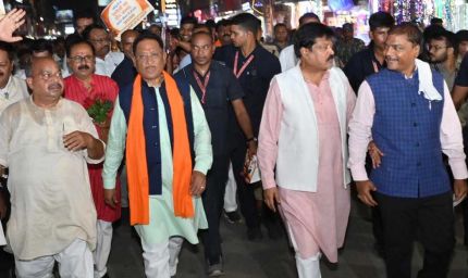 रायपुर : जीएसटी बचत उत्सव का जायजा लेने बाजार पहुंचे मुख्यमंत्री  साय