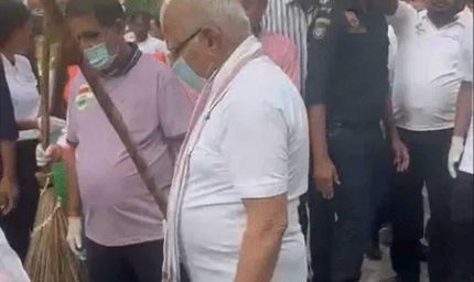 केंद्रीय मंत्री खट्टर ने चंडीगढ़ में चलाया सफाई अभियान, बोले – डंप साइड की सफाई का लिया संकल्प