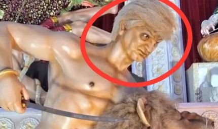 दुर्गा पूजा पंडाल में ट्रंप की मूर्ति, महिषासुर की जगह! पीएम मोदी को धोखा देने का संदेश?