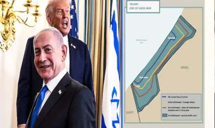 गाज़ा का बदला नक्शा: ट्रंप की योजना में इज़रायल बॉर्डर पर बफर ज़ोन, जानिए ब्लू-येलो-रेड लाइन का मतलब