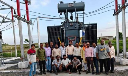 आरडीएसएस अंतर्गत इंदौर संभाग का 43वां सब स्टेशन मठमठ में ऊर्जीकृत