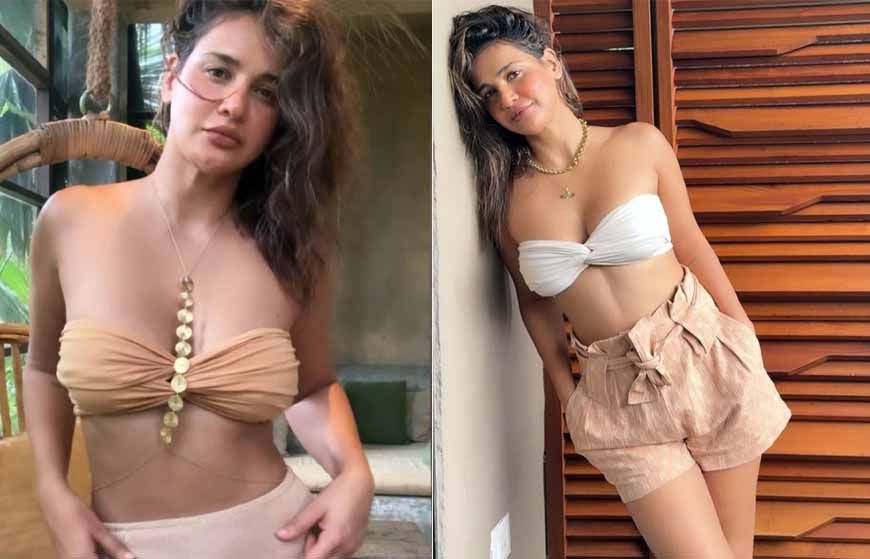 आयशा शर्मा ने स्ट्रैपलेस बिकिनी में किया जलवा, किलर पोज़ से फैंस हुए दीवाने