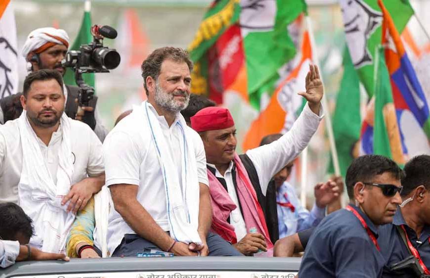 पटना में राहुल-तेजस्वी की वोट अधिकार यात्रा रोकी, गांधी मैदान में विपक्षी नेताओं का जोरदार संबोधन