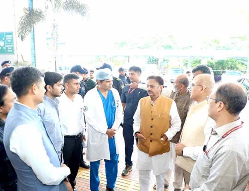 उप मुख्यमंत्री शुक्ल ने एम्स भोपाल की व्यवस्थाओं का किया अवलोकन