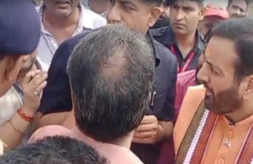 नग्गल में जलभराव का जायजा लेने पहुंचे CM सैनी, किसानों और पुलिस के बीच टकराव