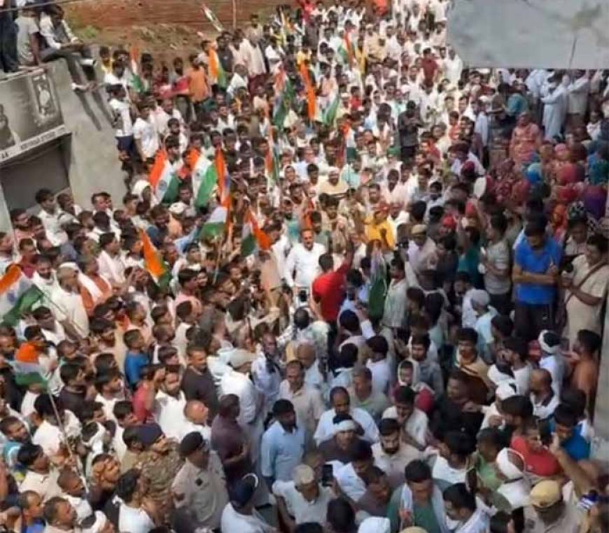 कुलगाम शहीद: कैथल के नरेंद्र सिंधु को हजारों ने नम आंखों से दी भावपूर्ण विदाई