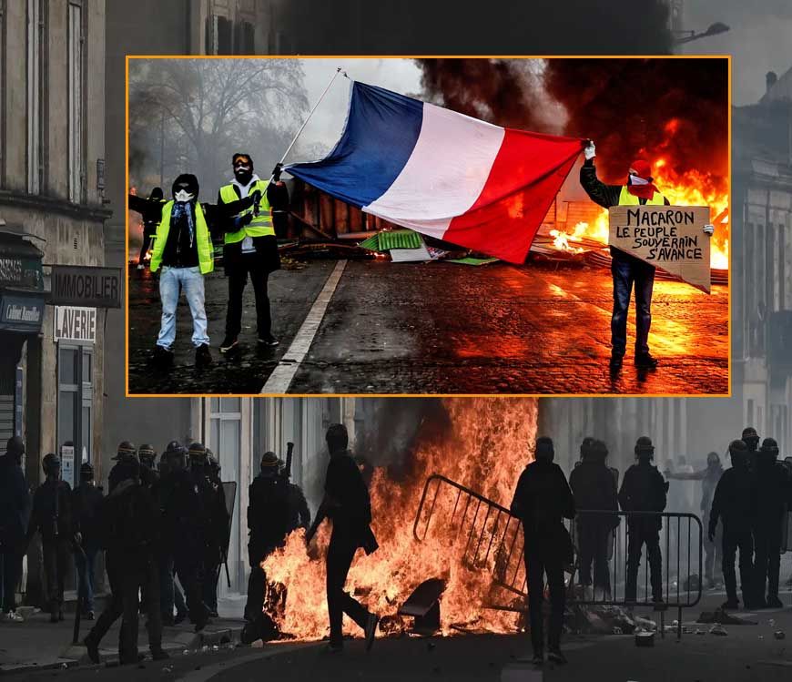 नेपाल की राह पर फ्रांस: सड़कों पर प्रदर्शन, 80,000 पुलिसकर्मी तैनात