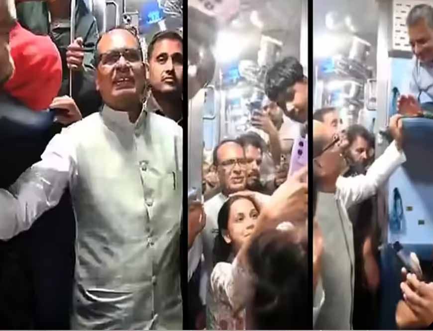 भोपाल से सतना के लिए ट्रेन में रवाना हुए केंद्रीय मंत्री शिवराज सिंह चौहान, जनता ने ली सेल्फी की भीड़