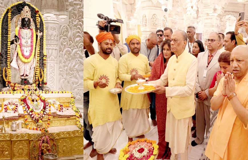 श्रीरामलला के दरबार में प्रधानमंत्री रामगुलाम ने टेका मत्था