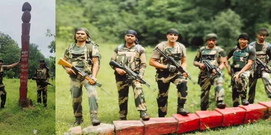नक्सली नागेश का 14 फीट ऊंचा स्मारक ढहा, BSF की बड़ी कार्रवाई