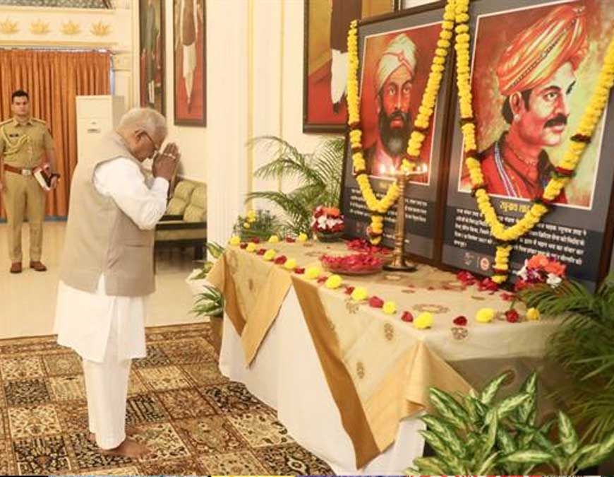 राज्यपाल  पटेल ने राजा शंकरशाह- कुंवर रघुनाथशाह का किया पुण्य स्मरण