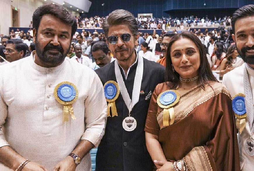 शाहरुख और रानी को नेशनल अवॉर्ड, मोहनलाल को मिला दादा साहब फाल्के सम्मान – जानें विजेताओं की पूरी सूची
