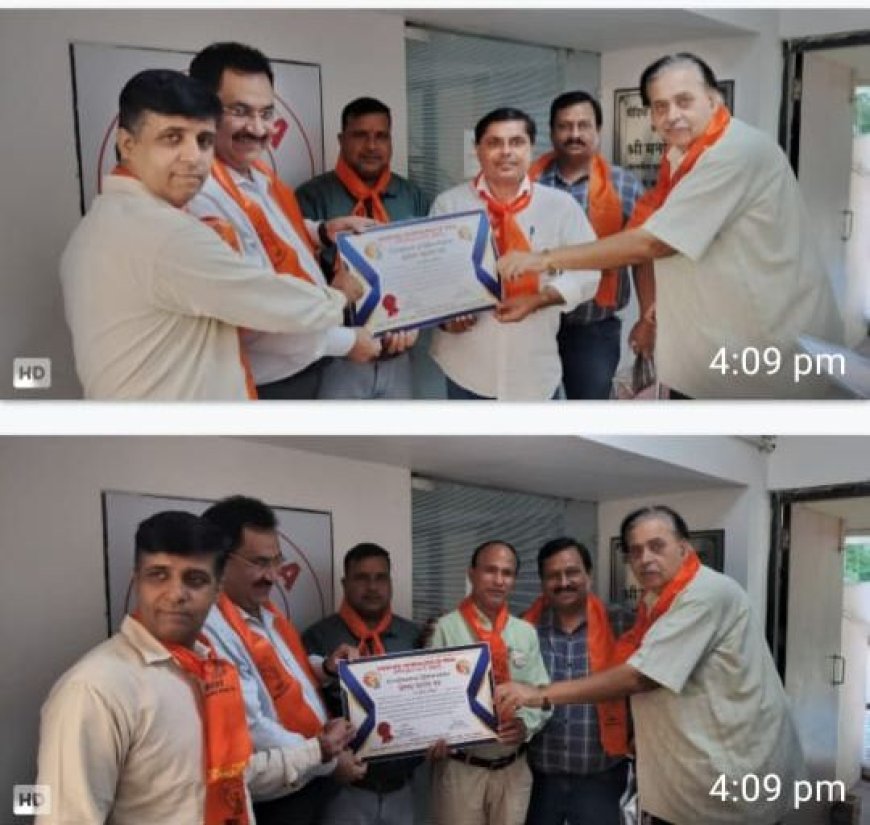 हरियाणा भवन में वर्किंग जॉर्नलिस्ट ऑफ इंडिया का सम्मान समारोह, भाजपा प्रवक्ता राजीव जेटली व जनसंपर्क अधिकारी राजेश कुमार का स्वागत