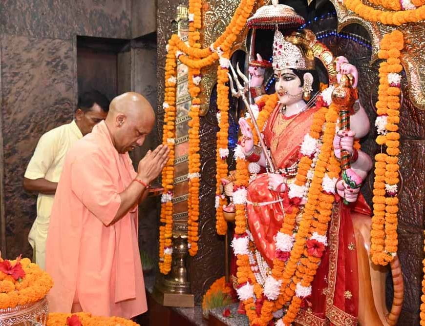 मुख्यमंत्री ने किए मां पाटेश्वरी के दर्शन-पूजन
