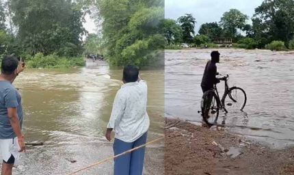 छत्तीसगढ़ में आफत की बारिश: देवभोग के 36 गांव ब्लॉक मुख्यालय से कटे, बाढ़ और किसानों की चिंता बढ़ी