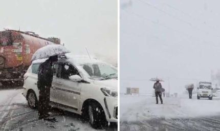 लाहौल घाटी में मौसम का कहर: आज येलो अलर्ट, कल ऑरेंज; बारिश-ओलावृष्टि जारी