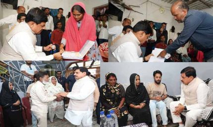 मुख्यमंत्री डॉ. यादव ने परासिया में प्रभावित परिवारों के घर जाकर की मुलाकात