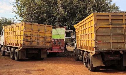 गिट्टी से भरा ओबर लोडिग डंपर को खनिज विभाग ने किया जप्त