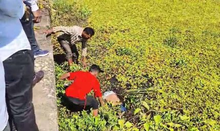 नगर पालिका की सफाई, तालाब से मिली लाश, पुलिस जांच में जुटी