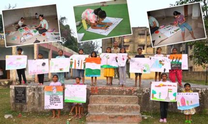शहीदों को समर्पित रंग: कोरबा में बच्चों की चित्रकला प्रतियोगिता