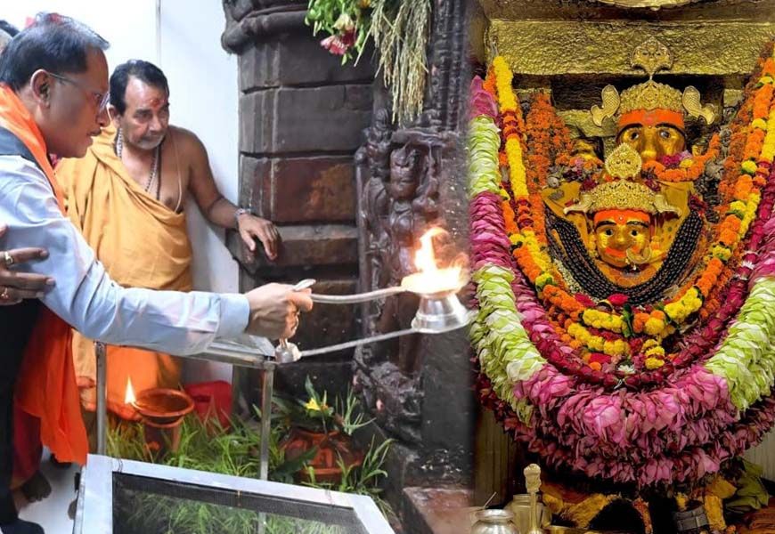 रायपुर : मुख्यमंत्री  विष्णु देव साय ने रतनपुर महामाया मंदिर में नवरात्रि पर की पूजा अर्चना