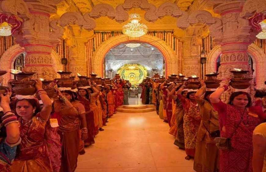 ज्योति कलशों का विसर्जन: रियासत काल से चलती आ रही परंपरा ने रेल मार्ग भी रोका