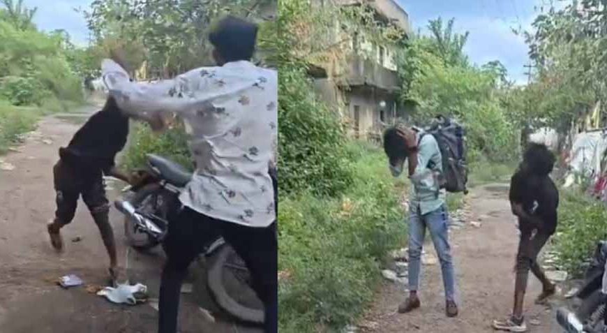भगवाराज जिंदाबाद के नारे के साथ आरोपी ने बेल्ट से दो युवकों को पीटा, वीडियो वायरल; पुलिस सतर्क