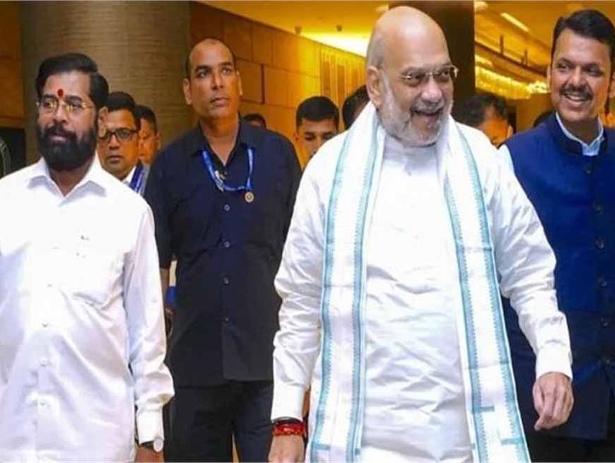 अमित शाह की शिरडी यात्रा: मुख्यमंत्री फडणवीस और उपमुख्यमंत्रियों से किसानों के लिए राहत पैकेज पर चर्चा