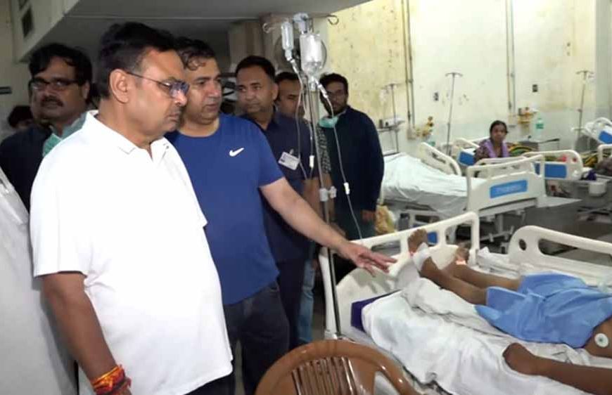 SMS अस्पताल में भीषण आग: सीएम शर्मा पहुंचे मौके पर, मृतकों पर जताया शोक