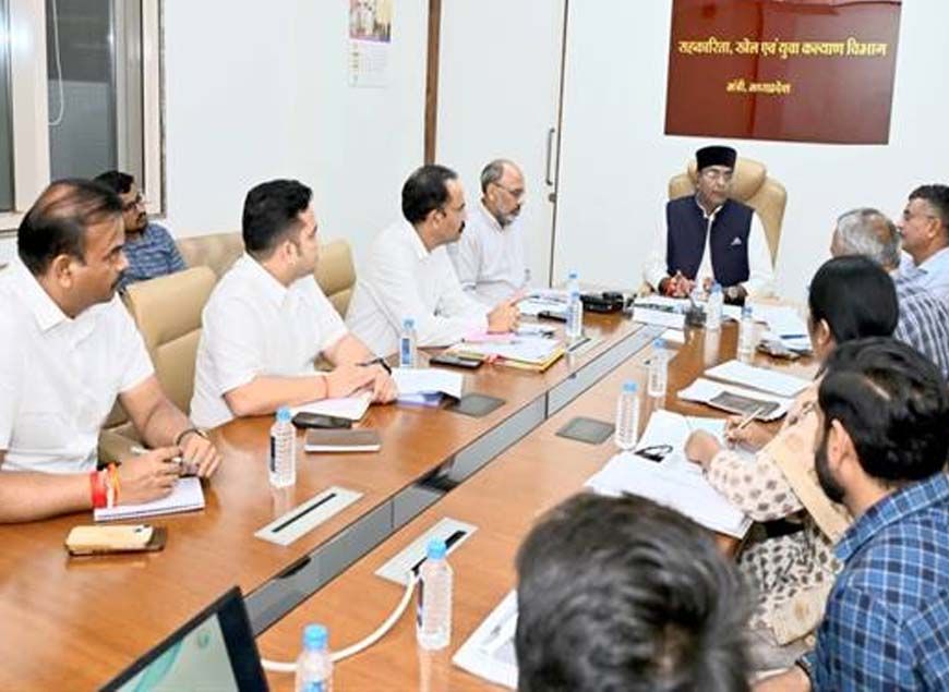मंत्री  विश्वास कैलाश सारंग ने की विकसित भारत यंग लीडर्स डायलॉग 2026, खेलो एमपी यूथ गेम्स और यूनिटी मार्च की तैयारियों की समीक्षा