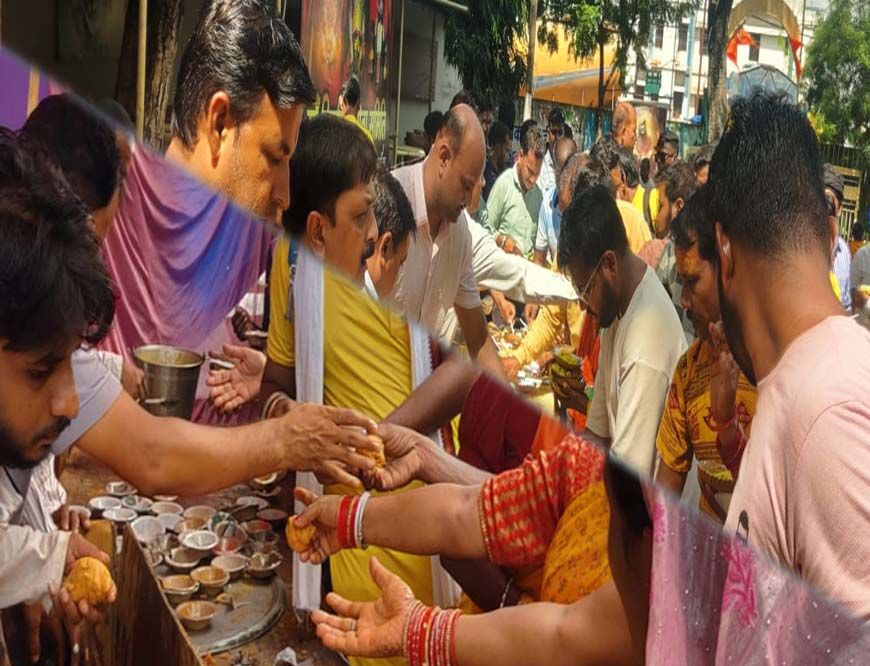 245 किमी की पदयात्रा के बाद 5000 श्रद्धालु पहुंचे मैहर, मां शारदा धाम में आज होगा मुर्ति विसर्जन