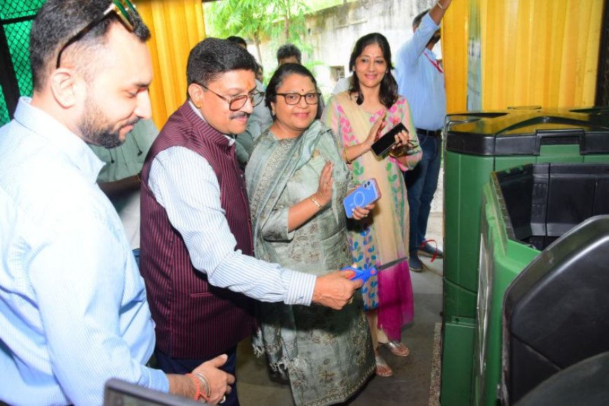 एनडीएमसी परिषद सदस्य ने सांगली मेस में गीले कचरे के प्रसंस्करण हेतु 20 एरोबिन का उद्घाटन किया।
