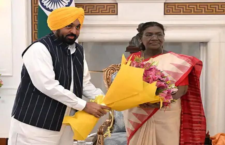 पंजाब सीएम मान ने राष्ट्रपति से की मुलाकात, श्री गुरु तेग बहादुर के 350वें शहीदी पर्व का न्योता दिया, पीएम मोदी को भी बुलाएंगे