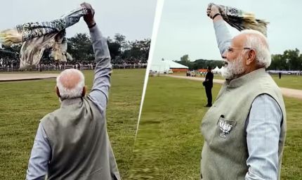 PM मोदी का गमछा स्टाइल बना चर्चा का विषय, बिहार की सियासत में VIDEO वायरल