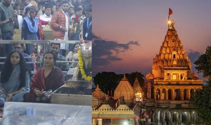 अभिनेत्री दिव्या दत्ता बाबा महाकाल के धाम पहुंचीं, नंदी जी के कानों में की मनोकामना