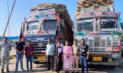 चिल्फी में दो ट्रकों से 647 क्विंटल अवैध धान जब्त, सीमावर्ती इलाकों में सख्त निगरानी