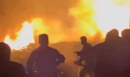 अजमेर: कबाड़ गोदाम में भीषण आग, हाईवे पर अफरा-तफरी; लाखों की संपत्ति जलकर राख