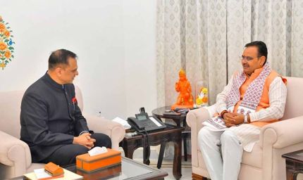 नवनियुक्त मुख्य सचिव वी. श्रीनिवास ने मुख्यमंत्री भजनलाल शर्मा से मुख्यमंत्री निवास पर मुलाकात की