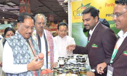 रायपुर : अंतरराष्ट्रीय व्यापार मेले में मुख्यमंत्री  विष्णुदेव साय ने छत्तीसगढ़ पेवेलियन का किया अवलोकन