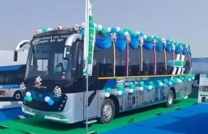 ग्रेटर नोएडा में हाइड्रोजन बसें दौड़ेंगी, धुएं की जगह निकलती है भाप; फ्यूल पंप तैयार