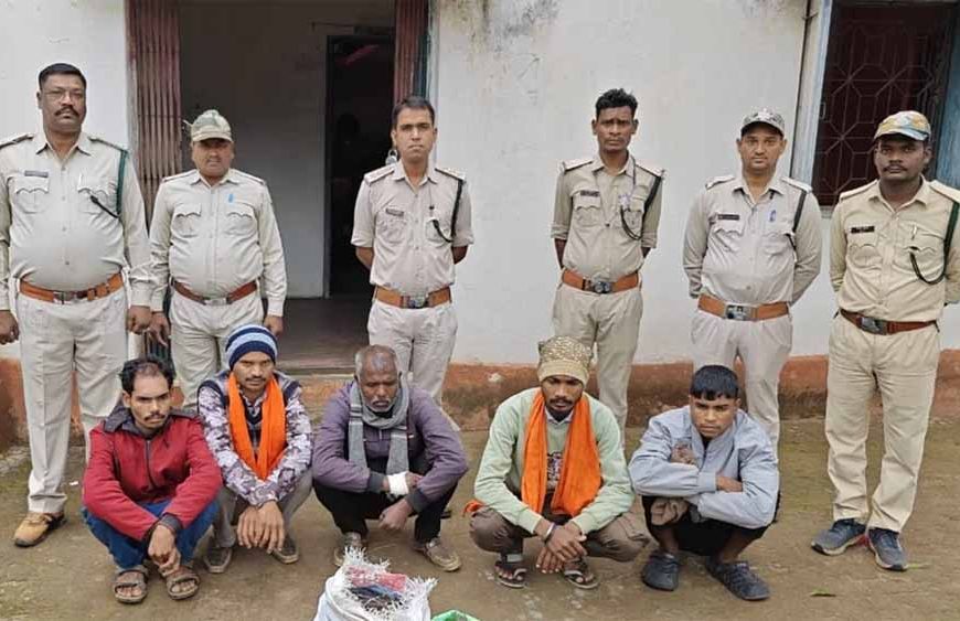 अनूपपुर के बिजुरी में शिकार की साजिश नाकाम, वन विभाग ने पांच शिकारियों को धर दबोचा