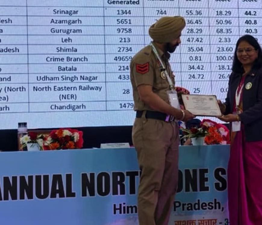 बटाला पुलिस की देशभर में सराहनीय उपलब्धि, राष्ट्रीय सम्मान से मिला गौरव