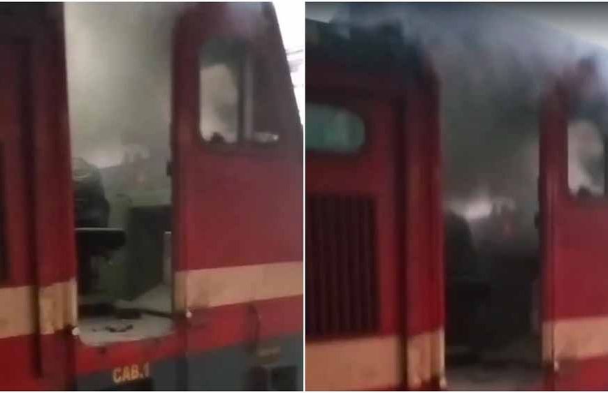 इटारसी स्टेशन पर रीवा–भोपाल सुपरफास्ट ट्रेन के इंजन में लगी आग, मचा हड़कंप