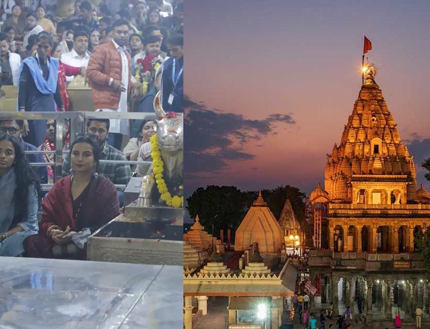अभिनेत्री दिव्या दत्ता बाबा महाकाल के धाम पहुंचीं, नंदी जी के कानों में की मनोकामना