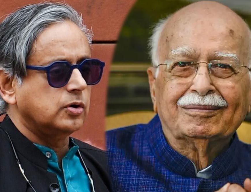 थरूर ने आडवाणी की तुलना नेहरू-इंदिरा से की, बीजेपी और कांग्रेस दोनों हुईं नाखुश