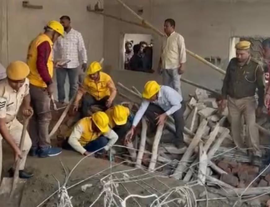 जयपुर में निर्माणाधीन बिल्डिंग की दीवार गिरी, 4 मजदूर मलबे में दबे